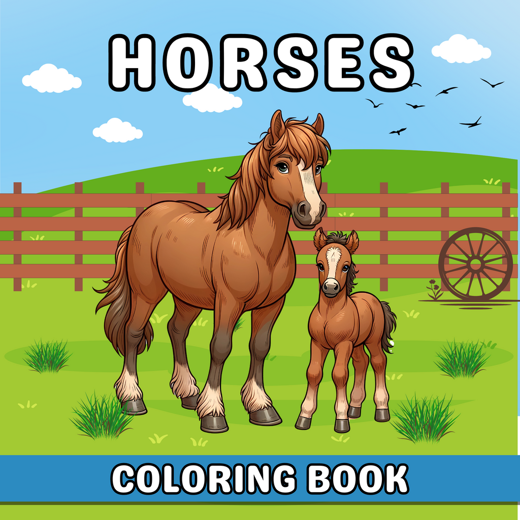 Horses Coloring Book