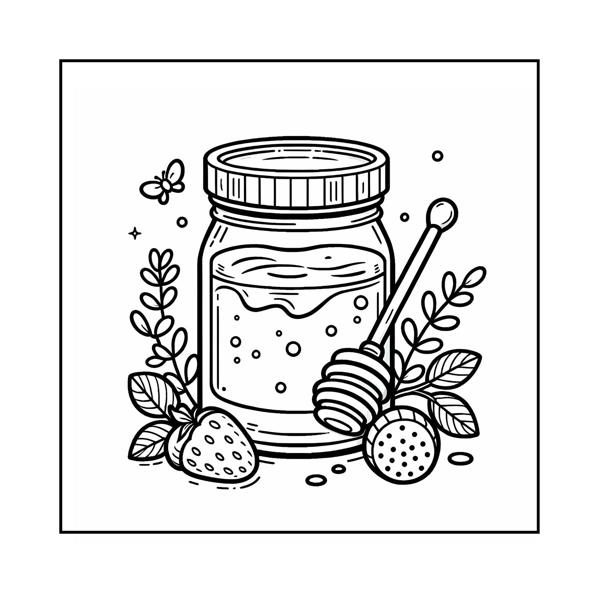 Food & Drink Coloring Book