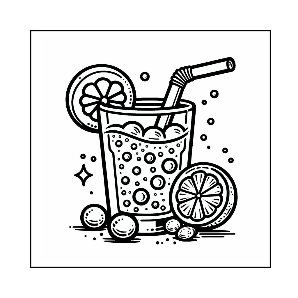 Food & Drink Coloring Book