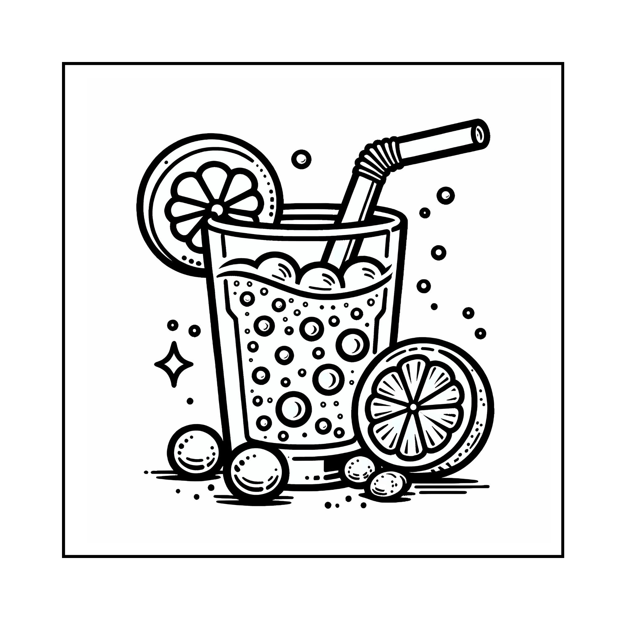 Food & Drink Coloring Book