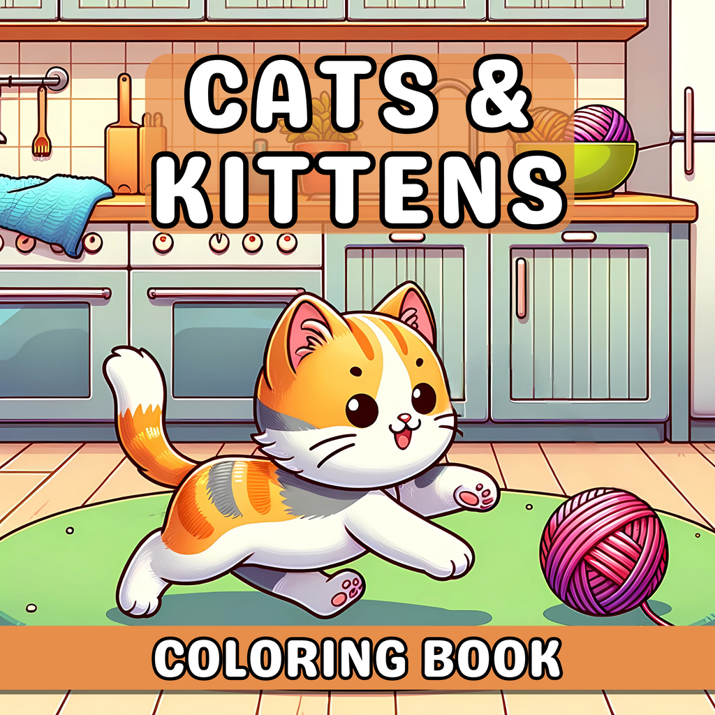 Cats & Kittens Coloring Book