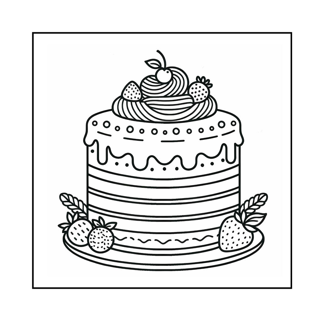 Food & Drink Coloring Book