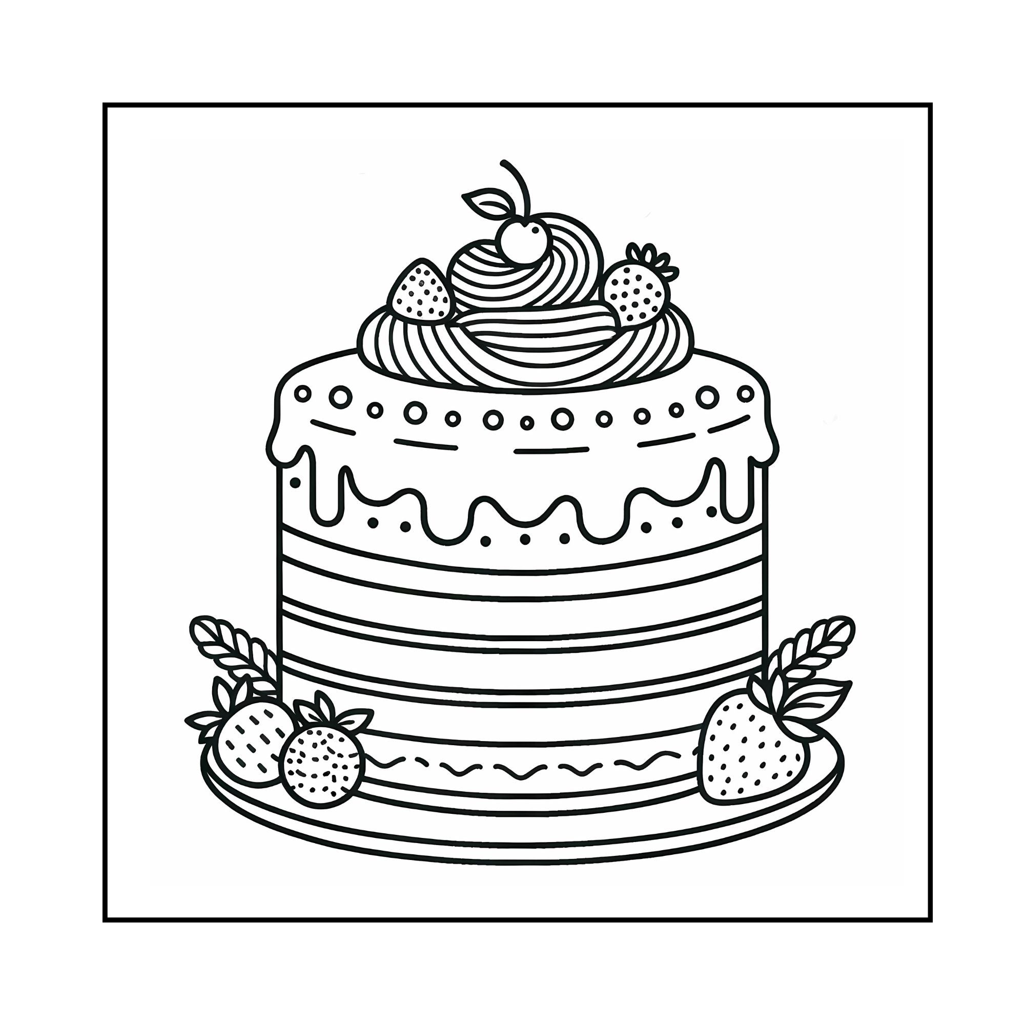 Food & Drink Coloring Book