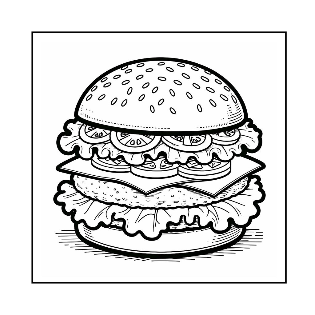 Food & Drink Coloring Book