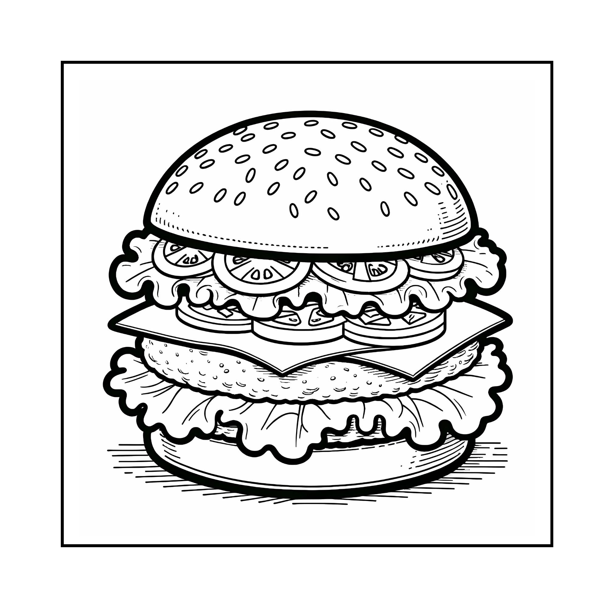 Food & Drink Coloring Book