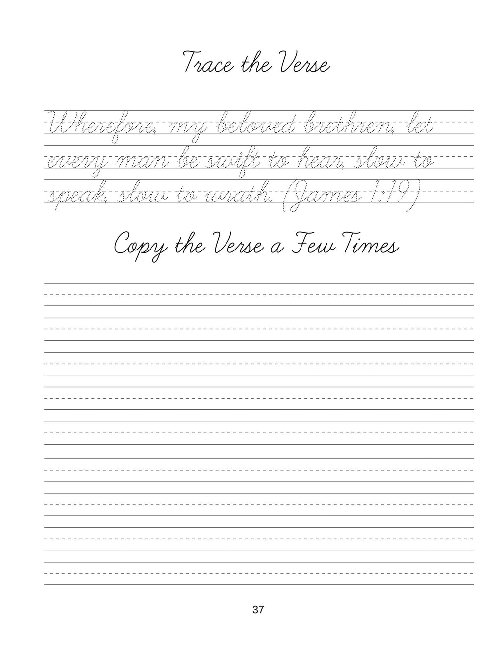 Bible Cursive Handwriting: Alphabet, Words, Verses for Ages 8+