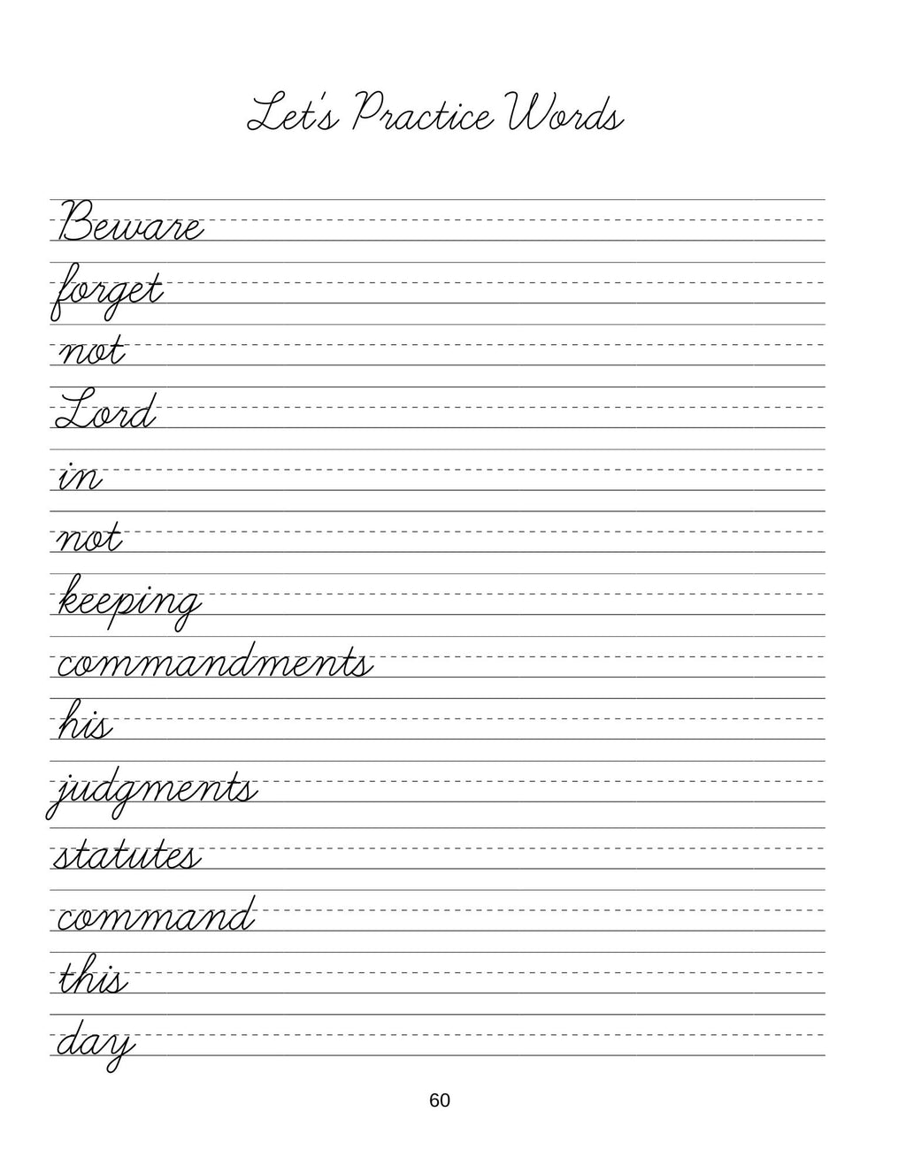 Bible Cursive Handwriting: Alphabet, Words, Verses for Ages 8+