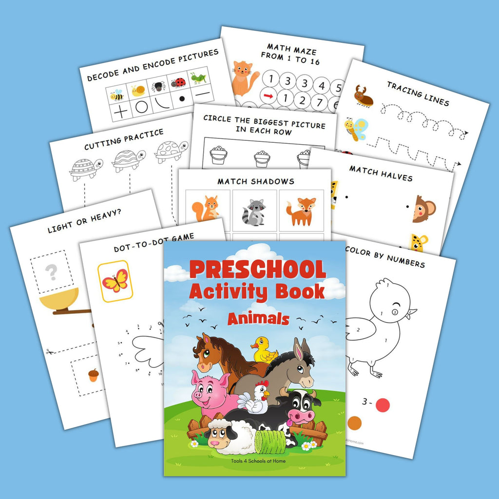 Animals Preschool Activity Book