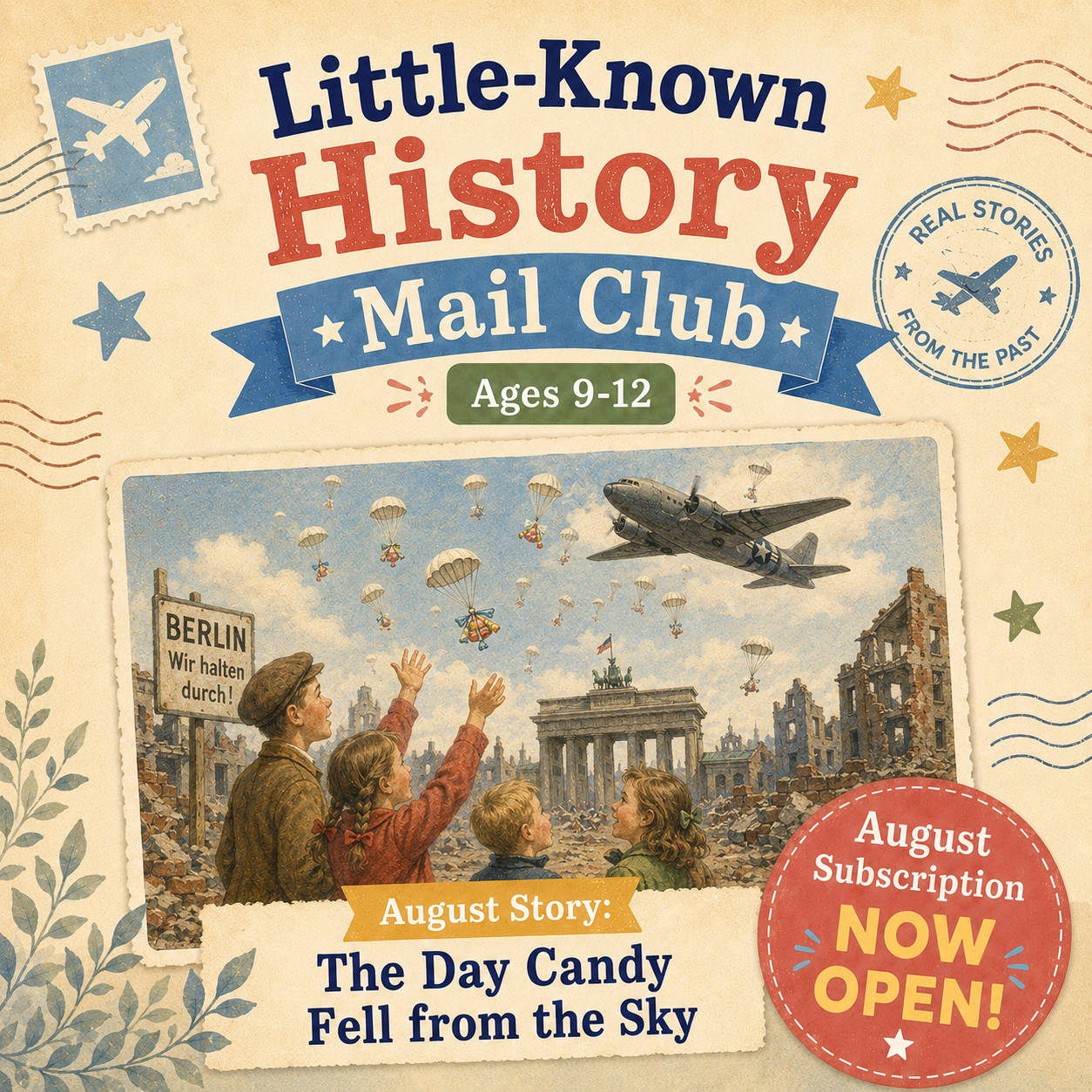 Little-Known History Mail CLUB Ages 9-12 SUBSCRIPTION