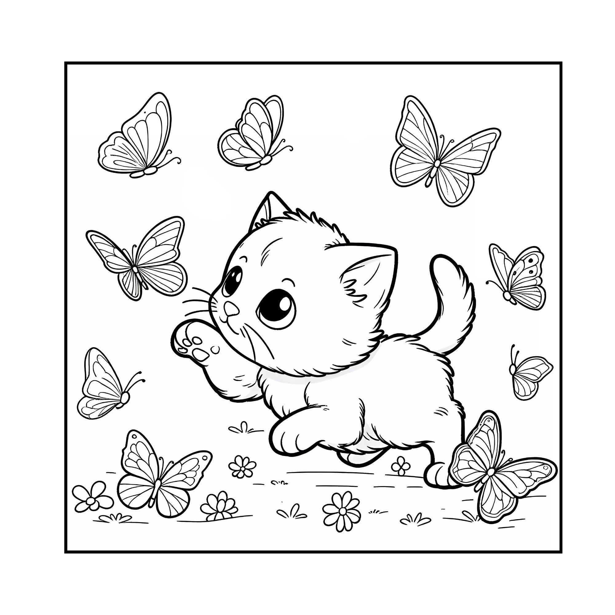 Cats & Kittens Coloring Book