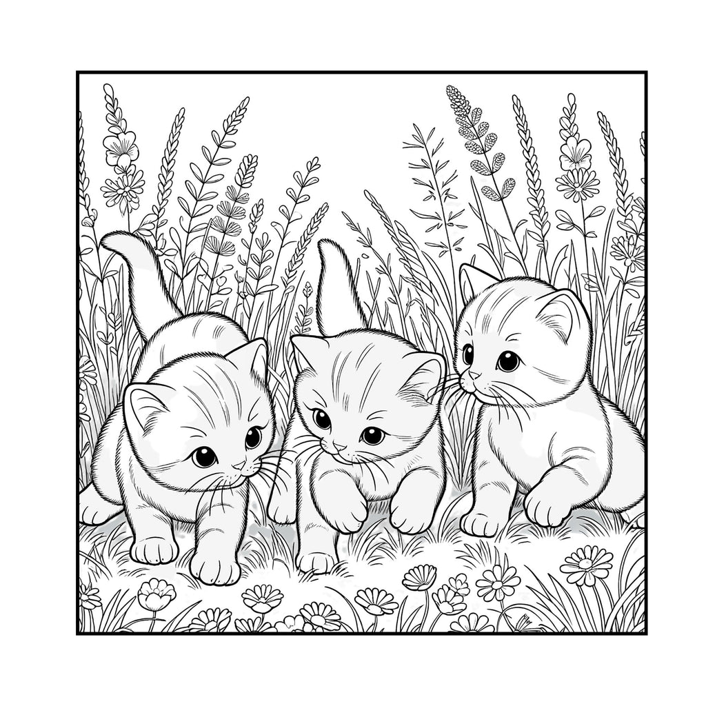 Cats & Kittens Coloring Book