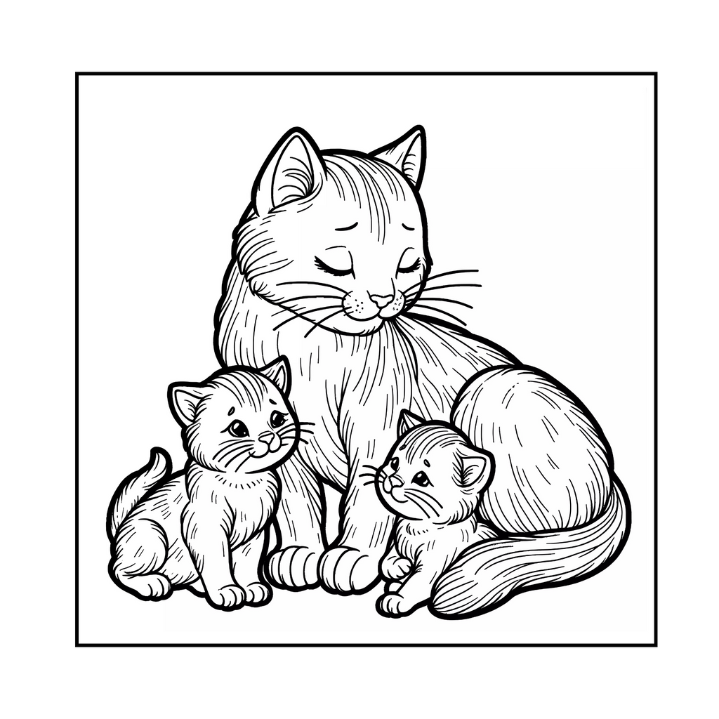 Cats & Kittens Coloring Book