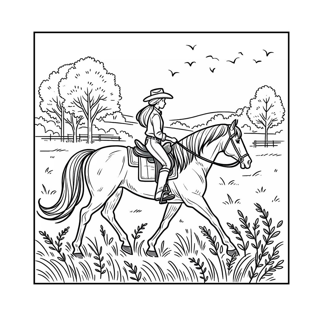 Horses Coloring Book