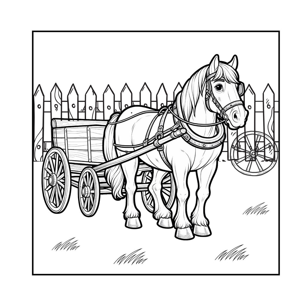 Horses Coloring Book