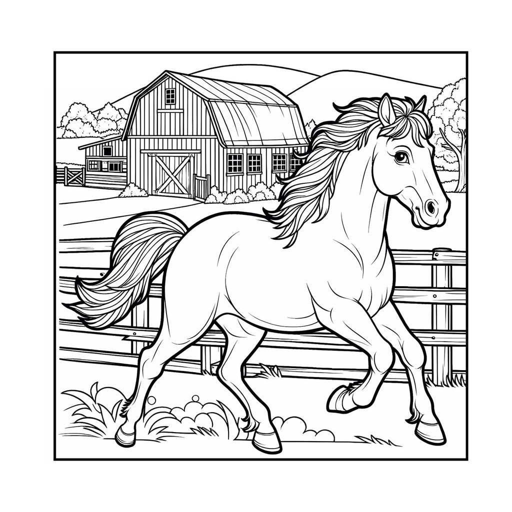 Horses Coloring Book