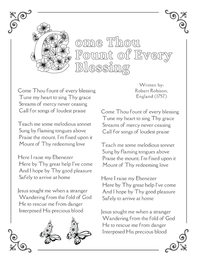 Christian Coloring Book: Hymns