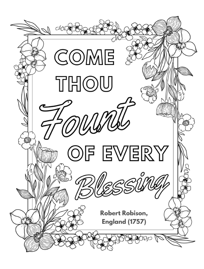 Christian Coloring Book: Hymns
