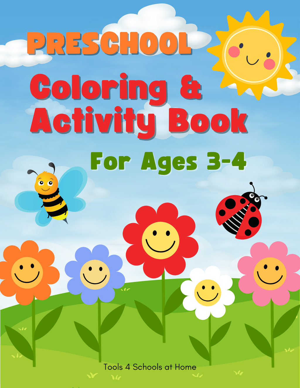 Preschool Coloring and Activity Book for Ages 3-4