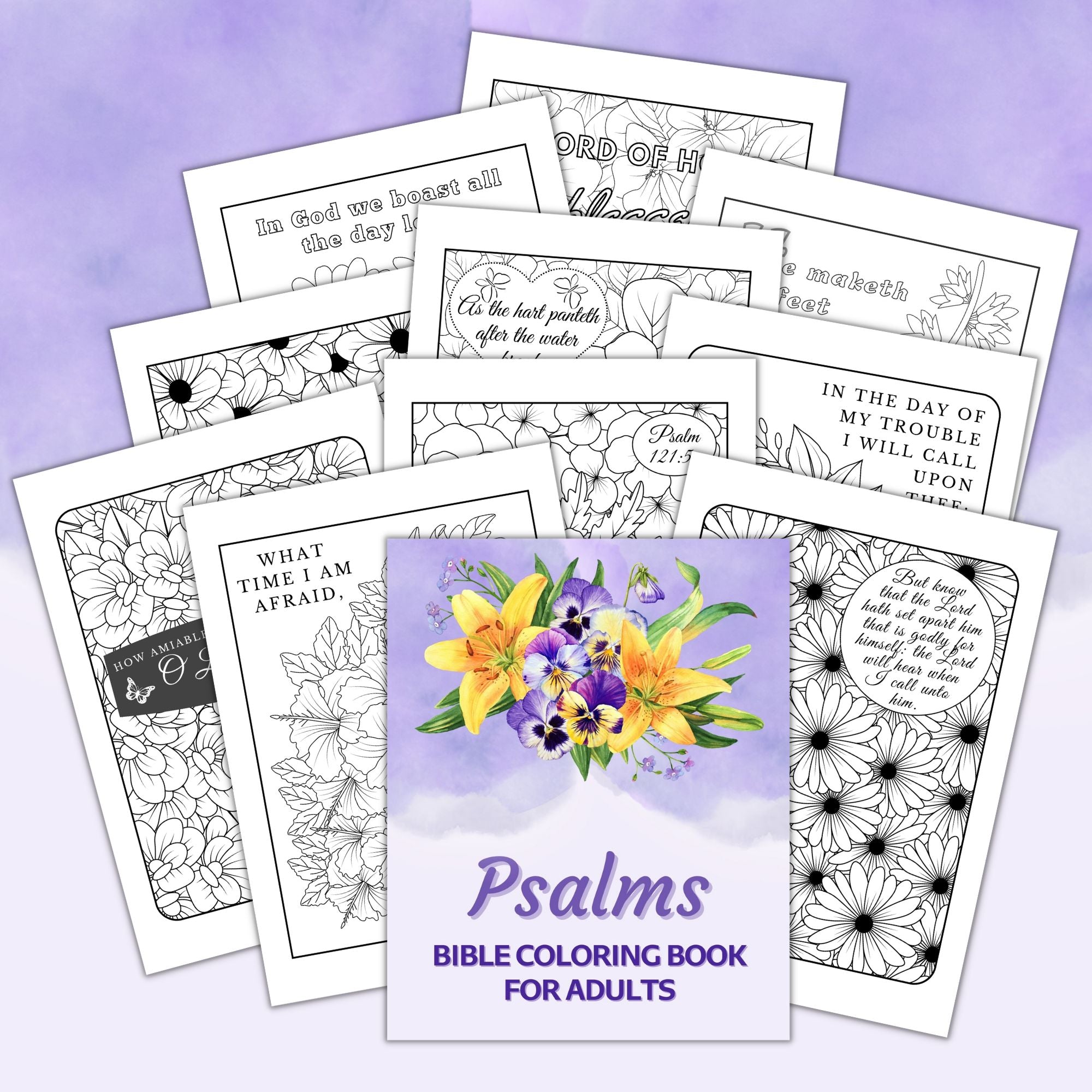 Bible Coloring Book for Adults: Psalms