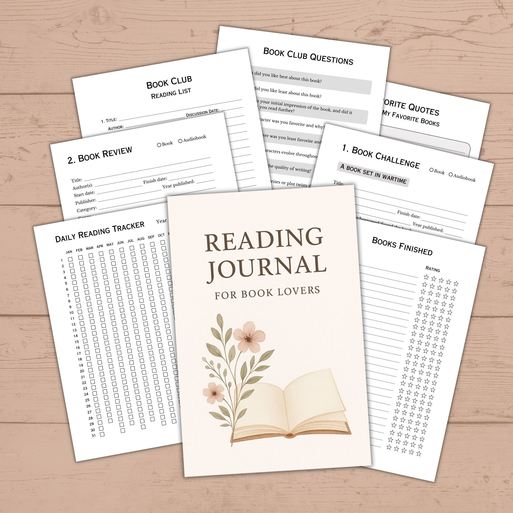 Reading Journal for Book Lovers