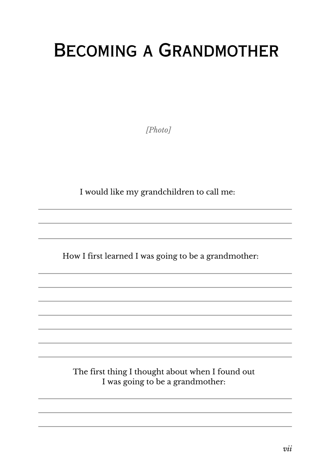 Grandma's Legacy Journal