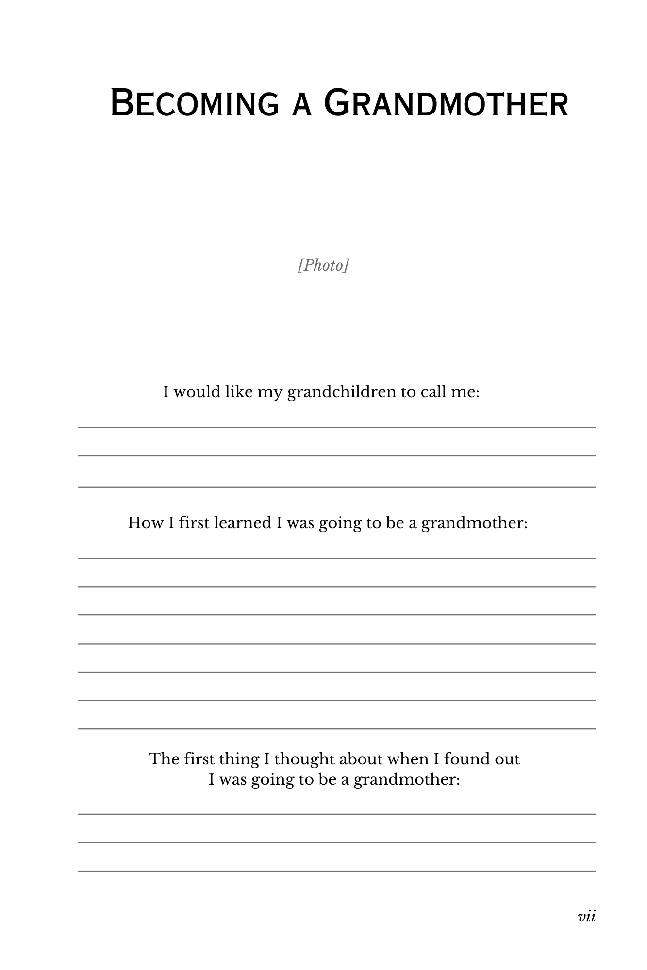 Grandma's Legacy Journal