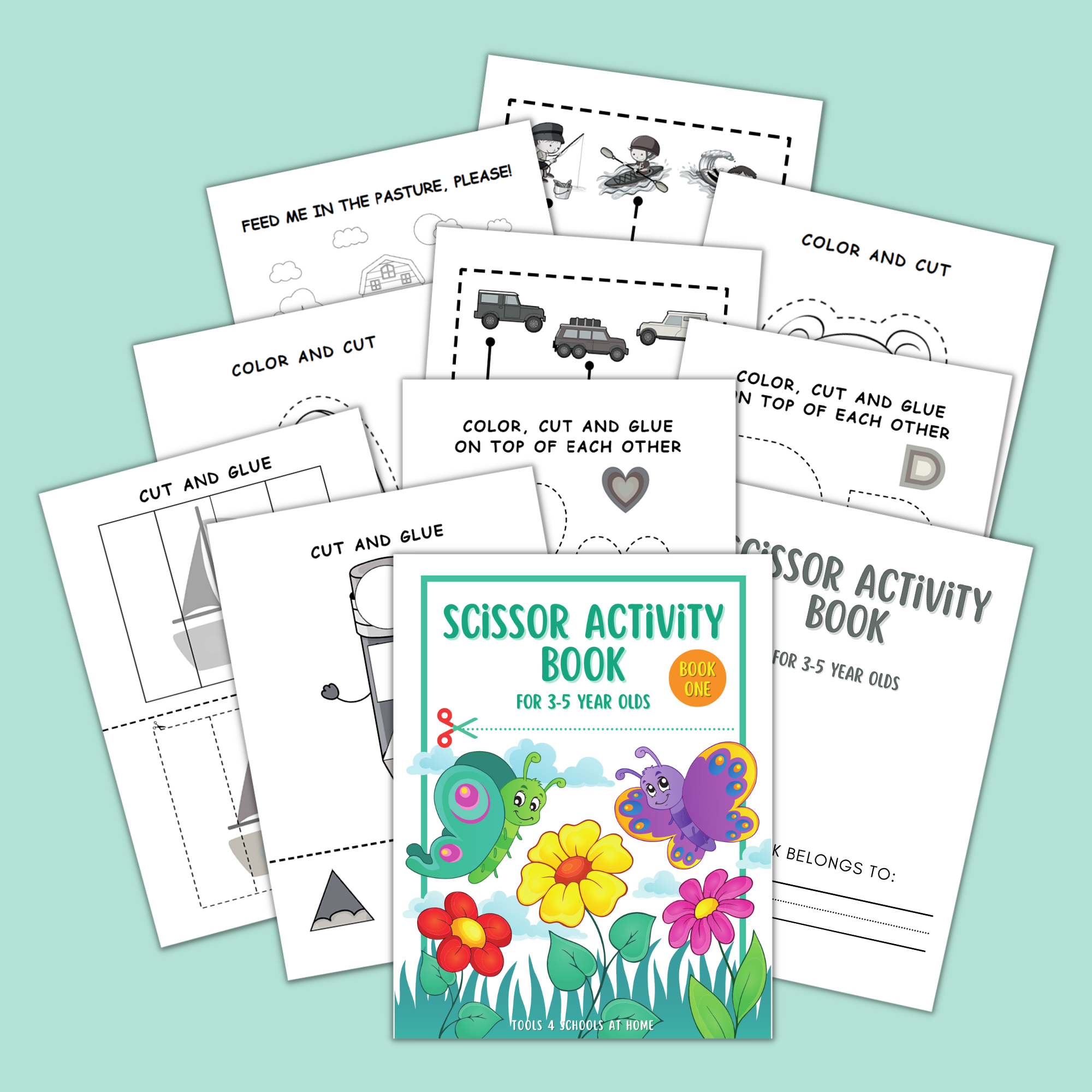 Scissor Activity Book for 3-5 Year Olds