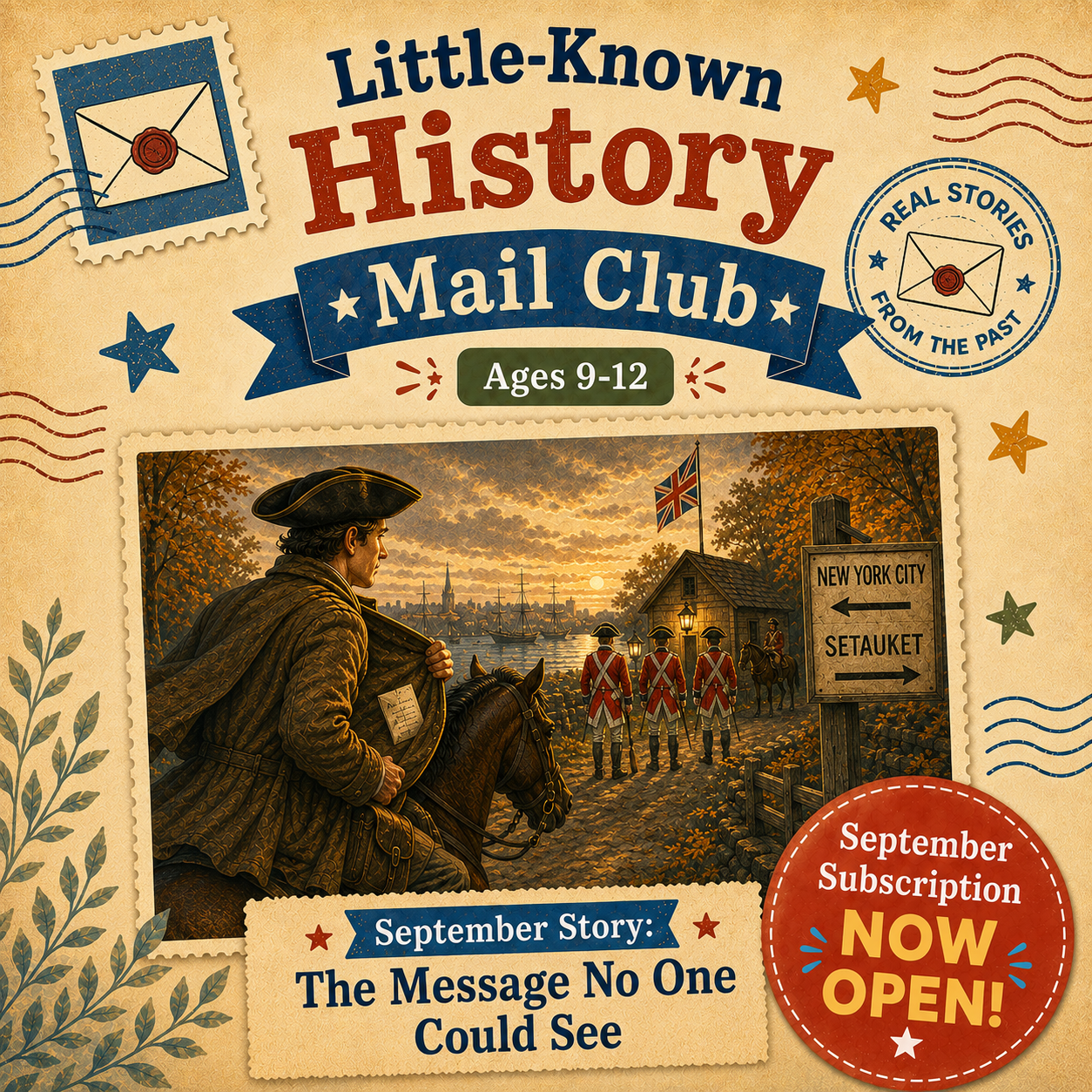 Little-Known History Mail CLUB Subscription INTERNATIONAL SHIPPING