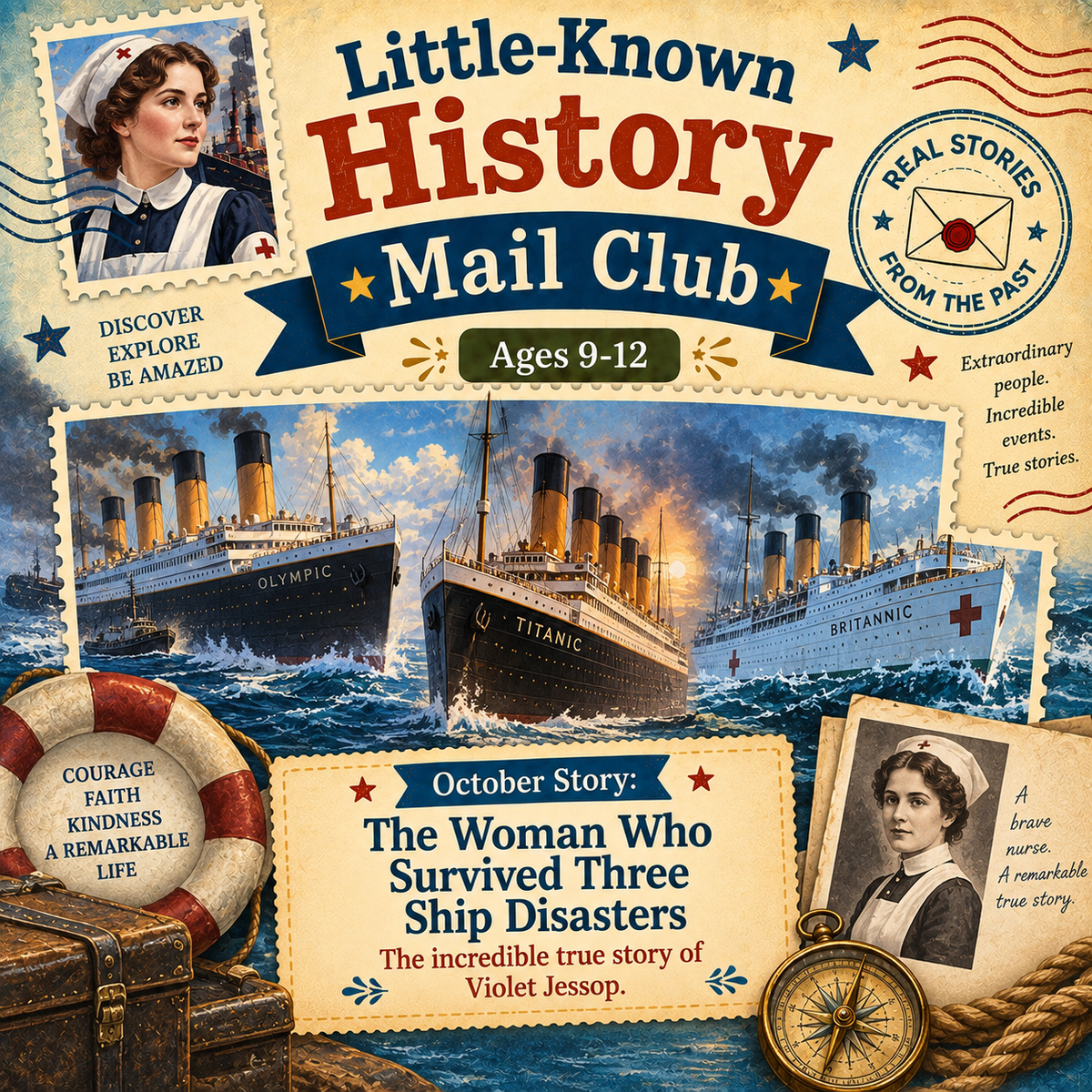 Little-Known History Mail CLUB Subscription INTERNATIONAL SHIPPING